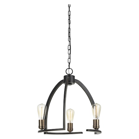 60W X 3 Kinder Metal 3 Light Chandelier